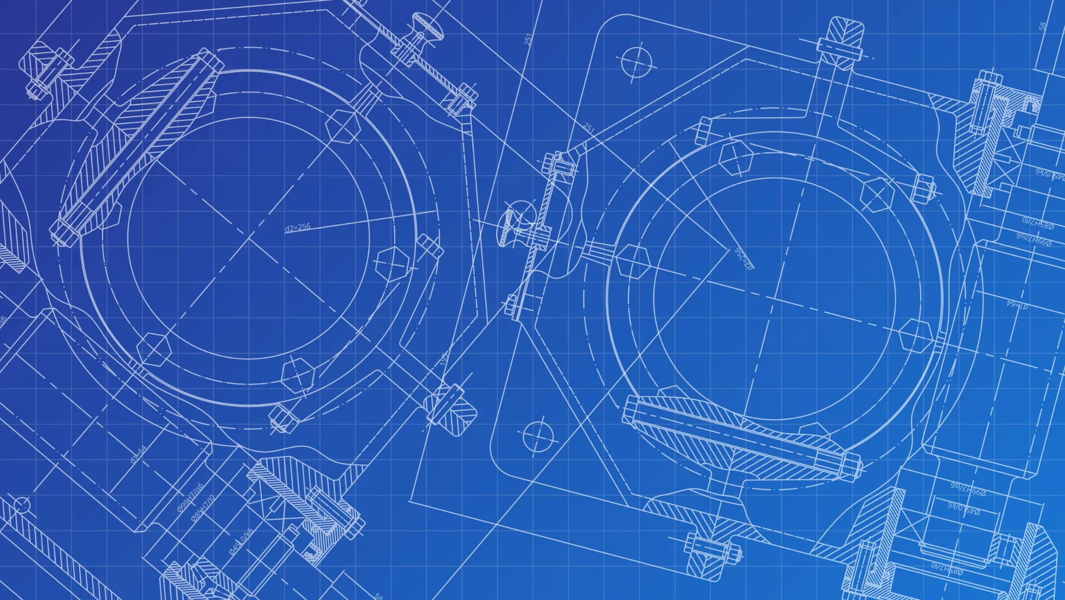 Technical blueprint of precision CNC-manufactured components.