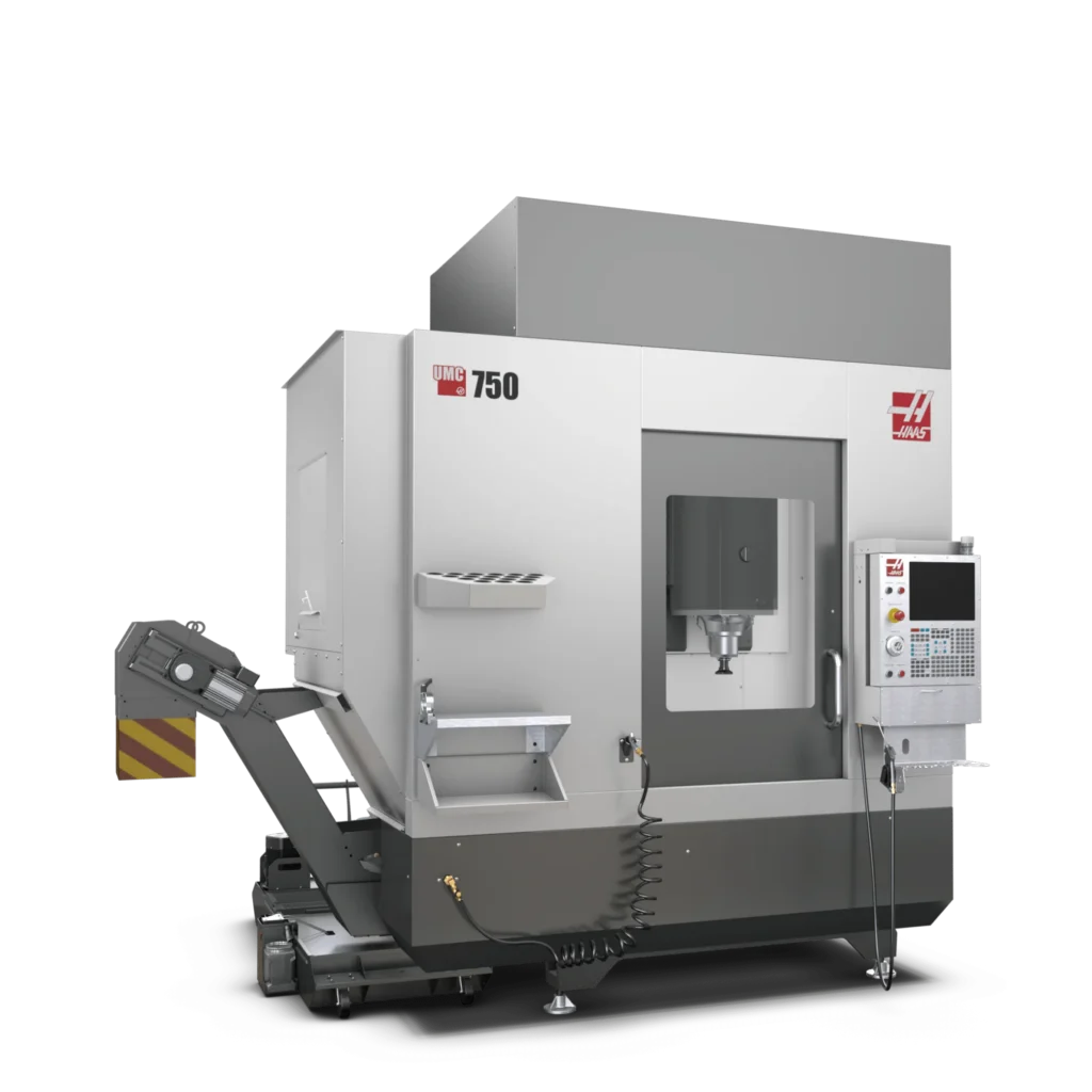 5-axis Haas CNC machine used for precision manufacturing at JPM Advanced Manufacturing.