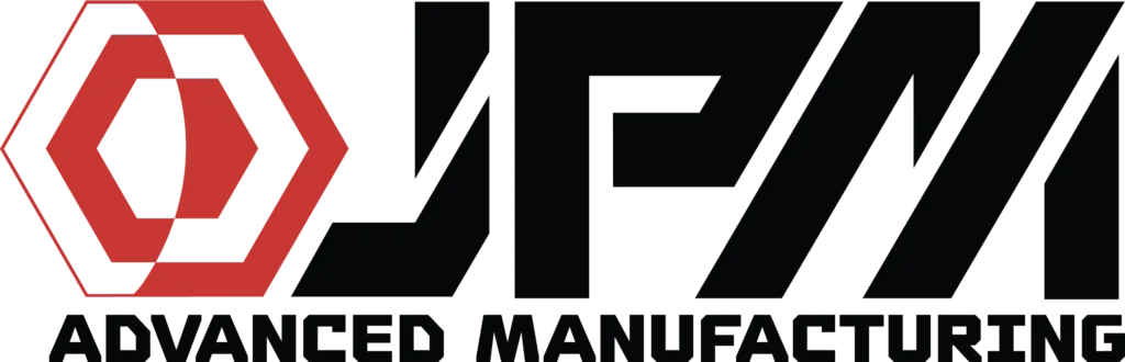 JPM Advanced Manufacturing logo featuring a hexagon design.
