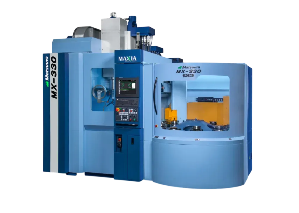 Matsuura MX-330 5-axis CNC machine used for precision manufacturing of complex parts.